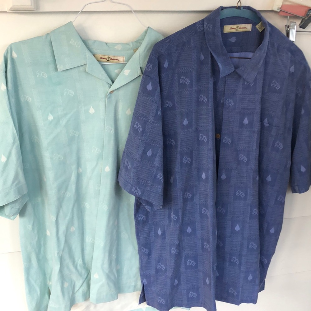 “A Lucky Pair” - Light And Dark Blue Linen Shirt